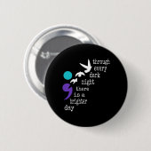 Vogels puntkomma geschenkpreventie bewustzijn ronde button 5,7 cm (Voorkant /achterkant)