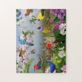 Vogels puzzel natuur kinder cadeaudieren (Verticaal)