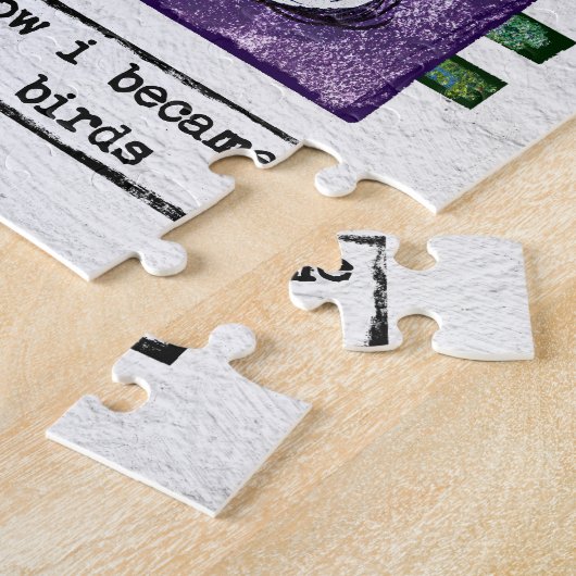 Vogels puzzle - grappig geobsedeerd door vogels legpuzzel (Zijkant)