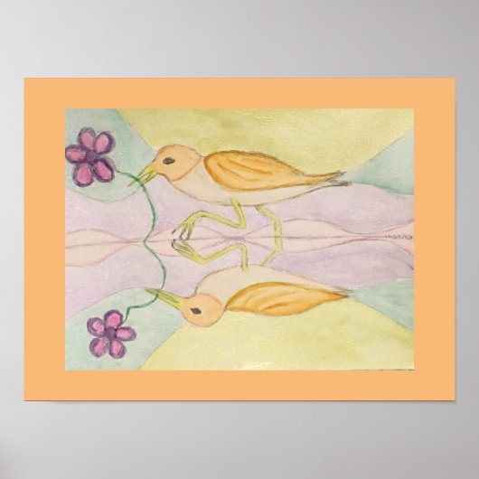 vogels reflecteren poster (Voorkant)