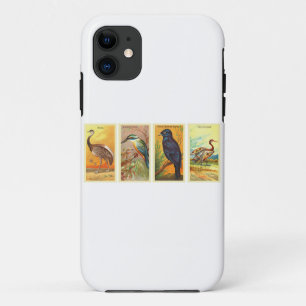 Vogels retro tekeningen Case-Mate iPhone case