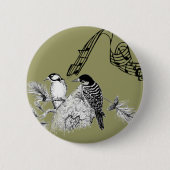  vogels ronde button 5,7 cm (Voorkant)