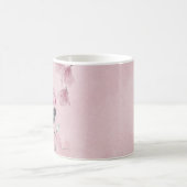 Vogels & Roze Bloemen in Waterverf Koffiemok (Center)