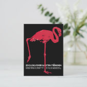  vogels, roze Flamingo Briefkaart (Staand voorkant)
