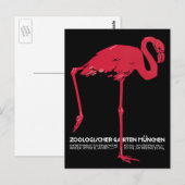  vogels, roze Flamingo Briefkaart (Voorkant / Achterkant)