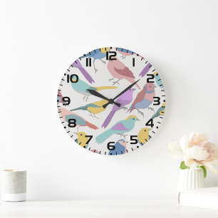 Vogels samen grote klok