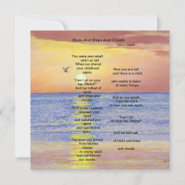 VOGELS, SCHEPEN EN KLEUTEN BEDANKKAART