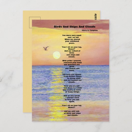 VOGELS, SCHEPEN EN KLEUTEN BRIEFKAART (Voorkant / Achterkant)