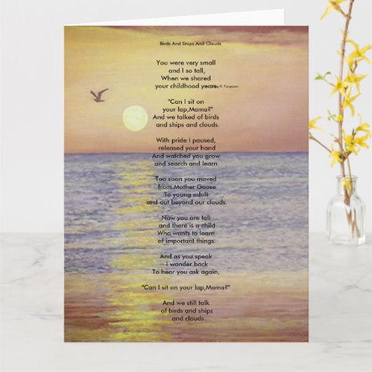 VOGELS, SCHEPEN EN KLEUTEN KAART (Gele Bloem)