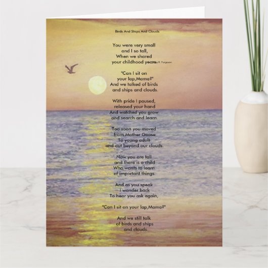 VOGELS, SCHEPEN EN KLEUTEN KAART (Voorkant)