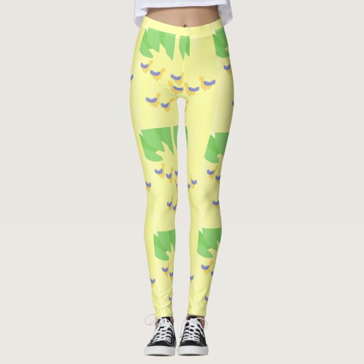 vogels schilderen kunst leggings (Voorkant)