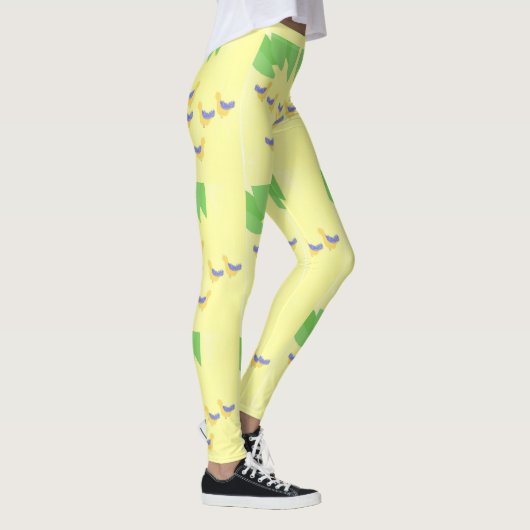 vogels schilderen kunst leggings (Rechts)