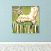 Vogels Schilderen Origineel Gift voor Vogelliefheb Canvas Afdruk (Insitu (Houten vloer))