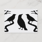 Vogels Silhouet Visitekaartjes (Achterkant)