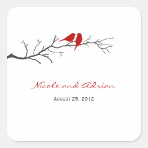 Vogels Silhouetten begunstigen Stickers of envelop