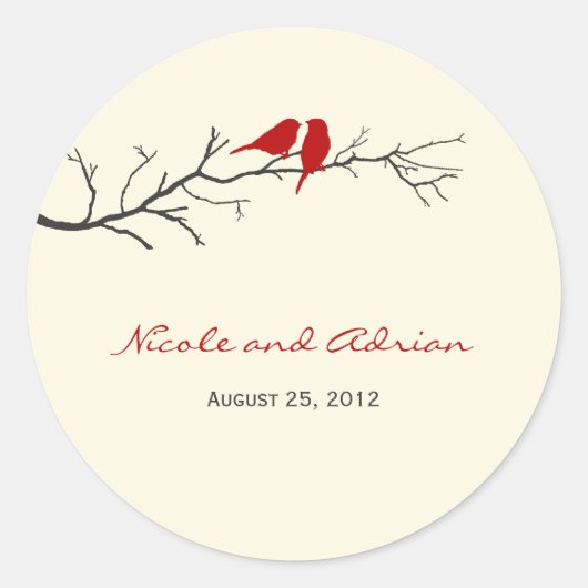 Vogels Silhouetten begunstigen Stickers of envelop (Voorkant)