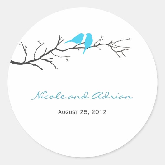 Vogels Silhouetten begunstigen Stickers of envelop (Voorkant)