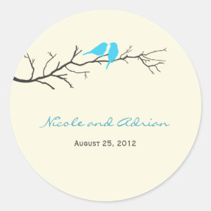 Vogels Silhouetten begunstigen Stickers of envelop