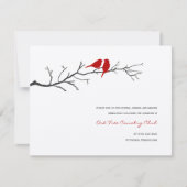 Vogels Silhouettes Wedding Reception Kaarten - Roo (Voorkant)