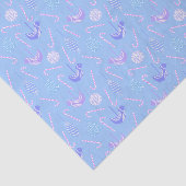 Vogels snoepjes blauw tissuepapier (Detail)