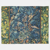 VOGELS, STROMEN EN KABAGENLEZEN, blauw Fleece Deken (Voorkant (Horizontaal))