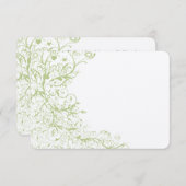 Vogels & Swirls #28 Bruiloft RSVP Reactie Kaart (Voorkant / Achterkant)