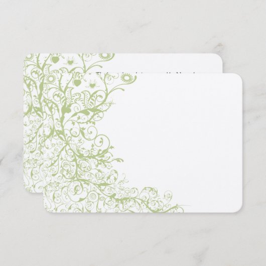 Vogels & Swirls #28 Bruiloft RSVP Reactie Kaart (Voorkant / Achterkant)