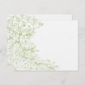 Vogels & Swirls #28 Bruiloft RSVP Reactie Kaart (Voorkant / Achterkant)