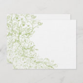 Vogels & Swirls #28 Bruiloft RSVP Reactie Kaart (Voorkant / Achterkant)