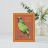 Vogels -- Taiwan Baardvogel Briefkaart (Staand voorkant)