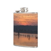 Vogels tegen zonsopgang heupfles (Links)