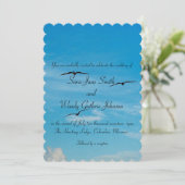 Vogels tijdens het huwelijk kaart (Staand voorkant)