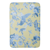 Vogels Toile Blauw & Mosterd Badmat (Voorkant Verticaal)