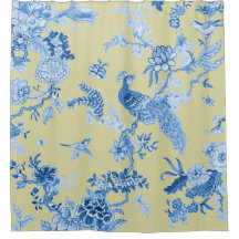 Vogels_Toile_Blue en mosterd