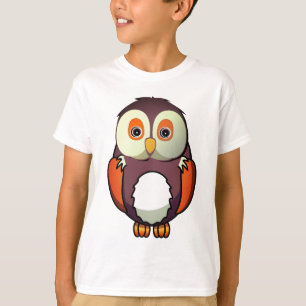 Vogels, uilen, dieren afbeeldingen t-shirt
