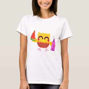 Vogels, uilen, Schattigee uil Afbeeldingen T-shirt