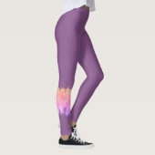 Vogels uit de draad - Plum met peach en roze Leggings (Rechts)