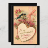  Vogels Valentijnsdag Custom Feestdagenkaart (Voorkant / Achterkant)