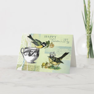 Vogels Valentijnsdag Feestdagen Kaart