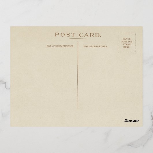  vogels van 1906 in Sneeuwkerstgoud Folie Feestdagen Briefkaart (Achterkant)