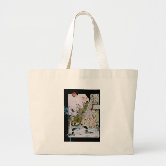 Vogels van A tot L Grote Tote Bag (Voorkant)