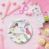 vogels van Amerika- gezelschapsdieren en mozaïeken Papieren Bordje (Feest)