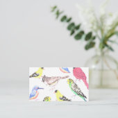 vogels van Amerika- gezelschapsdieren en mozaïeken Visitekaartje (Staand voorkant)