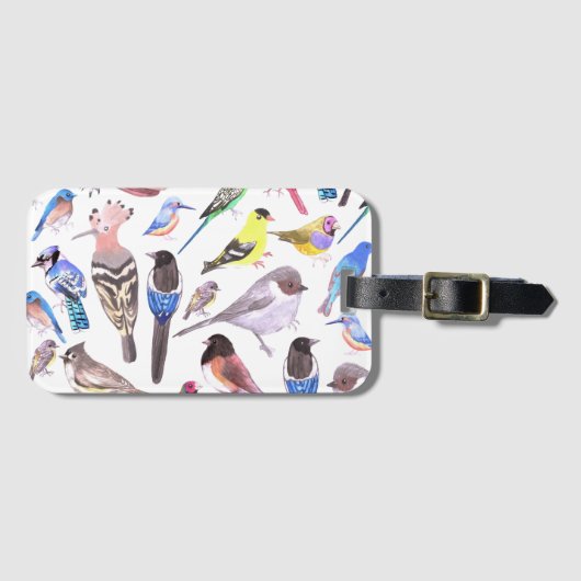 vogels van Amerika- huisdieren en wilde vogels Bagagelabel (Voorkant (horizontaal))
