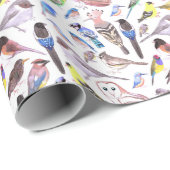 vogels van Amerika- huisdieren en wilde vogels Cadeaupapier (Rol Hoek)