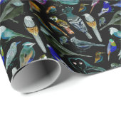 vogels van Amerika- huisdieren en wilde vogels Cadeaupapier (Rol Hoek)