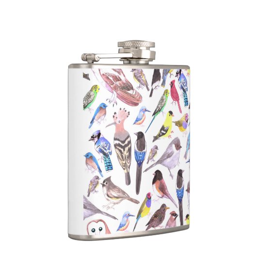 vogels van Amerika- huisdieren en wilde vogels Heupfles (Rechts)