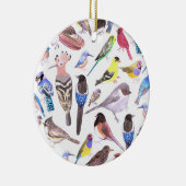 vogels van Amerika- huisdieren en wilde vogels Keramisch Ornament (Rechts)