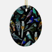 vogels van Amerika- huisdieren en wilde vogels Keramisch Ornament (Rechts)