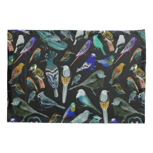 vogels van Amerika- huisdieren en wilde vogels Kussensloop (Achterkant)